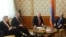 Armenia - President Serzh Sarkisian (R) meets with the OSCE Minsk Group co-chairs in Yerevan, 24May2013.
