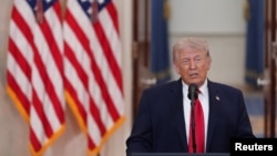 Дональд Трамп зьвяртаецца да амэрыканцаў, 1 красавіка 2026 году