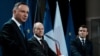 Andrzej Duda, președintele Poloniei, alături de Olaf Scholz, cancelarul Germaniei și președintele francez Emmanuel Macron. 