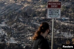 Një lagje e tërë e shkatërruar nga zjarret në Los Anxhelos, Kaliforni, SHBA, më 11 janar 2025.