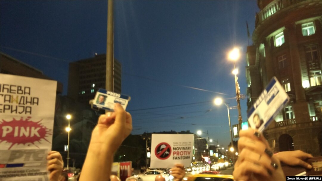 Protest zbog pretnji novinarima, Beograd 16. Oktobar 2019.