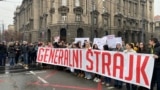 Serbia - Belgrade - Protest of students and citizens on the day of the "General Strike" action in Serbia - January 24 2025