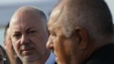 Лидерът на ГЕРБ Бойко Борисов и премиерът Росен Желязков при откриването на отсечка от магистрала "Европа", 14 септември 2025 г.