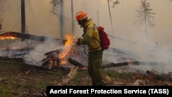 Лесной пожар в Якутии, Россия