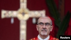Cardinalul Pizzaballa oficiază o slujbă de rugăciune cu ocazia Duminicii Floriilor, la Ierusalim, dar nu în Biserica Sf. Mormânt, ca de obicei, ci în Biserica Tuturor Popoarelor.