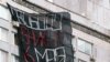 Russia -- A banner reading "Free Bolotnaya Square case suspects" put up on Novy Arbat Street in Moscow, 06May2013