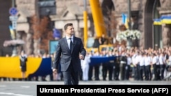 Zelenski na vojnoj paradi povodom Dana nezavisnosti u Kijevu (24. avgust 2021.)