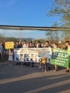 Protest against the projetc of sewer collector in Botun, Zeta, Montenegro