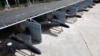 The image shows Geran drones stored near Tsymbulova in Russia's Oryol region.