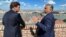 Hungarian Prime Minister Viktor Orban (right) with Fox News host Tucker Carlson in Budapest on August 2.