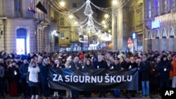 Marš u Zagrebu za veću sigurnost škola, 23. decembar 2024.