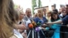 Yulia Tymoshenko and lawyer Serhiy Vlasenko at Kyiv's Court of Appeal on June 8, 2011