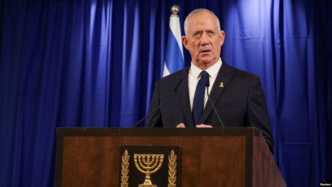 Liderul moderat Benny Gantz anunță demisia din cabinetul de război israelian, pr fondul neînțelegerilor cu premierul Beniamin Netanyahu. 10 iunie 2024.