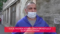 Sizcə, hazırda Azərbaycanda ən nüfuzlu işlər hansılardır?