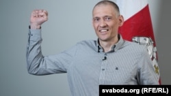 Сяргей Ціханоўскі на першай прэсавай-канфэрэнцыі ў Вільні 22 чэрвеня 2025 году.
