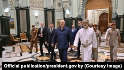 Лукашэнка ў час візыту ў Маскат, сталіцу султанату