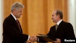 Russian President Vladimir Putin signed the agreement to dispose of weapons-grade plutonium with then-U.S President Bill Clinton in 2000.