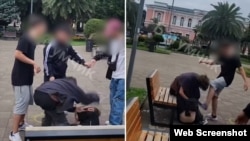 Кадры нападения