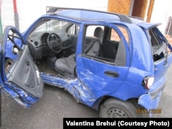 Matizul Valentinei Brehui după accident