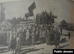 Miting al Batalionului Revoluționar Românesc, Odesa, ianuarie 1918