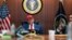 US President Donald Trump holds a meeting in the Situation Room at the White House over the weekend. 