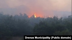 Zjarri në malin e Goleshit, Drenas, 4 korrik.