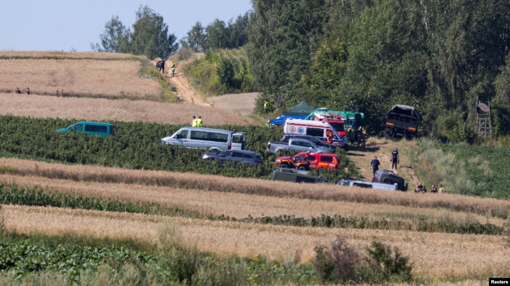 На місці падіння неідентифікованого об’єкта у Польщі 30 липня