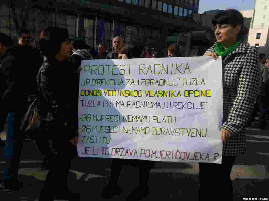 Protesti radnika u Tuzli