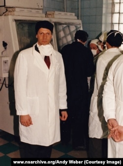 Andy Weber photographed in Ust-Kamenogorsk in 1994