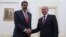 Russian President Vladimir Putin (right) and Venezuelan President Nicolas Maduro meet at the Kremlin in Moscow on September 25.