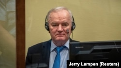 Ratko Mlladiq në Tribunalin e Hagës për ish-Jugosllavi. 8 qershor 2021
