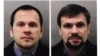 The Metropolitan Police named two suspects in connection with the Salisbury attack: Aleksandr Petrov (left) and Ruslan Boshirov.