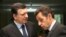 European Commission President Jose Manuel Barroso (left) with French President Nicolas Sarkozy at the summit in Brussels
