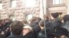 Protesters outside the Kyiv City Council building on October 2