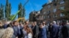 Європейські дипломати на місці російського ракетного удару по Києву, 28 серпня 2025 року