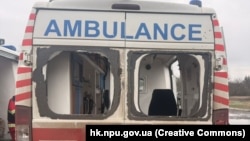 Машина швидкої допомоги, атакована російськими силами, Харківська область, 19 березня 2026 року