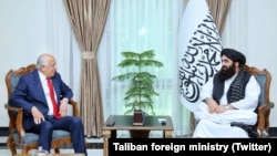 افغانستان - زلمی خلیلزاد، نماینده ویژه پیشین ایالات متحده برای افغانستان با امیر خان متقی، سرپرست وزارت خارجۀ حکومت طالبان دیدار کرد.