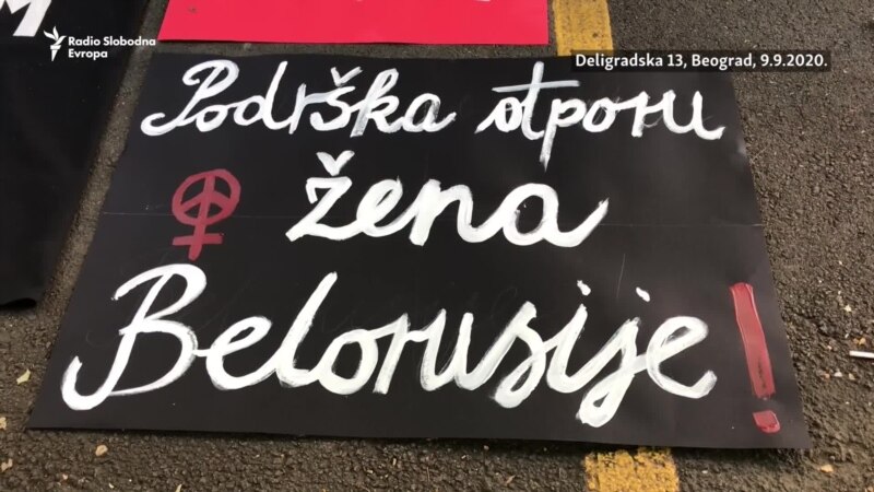 Protest podrške 'Žena u crnom' protestima u Belorusiji