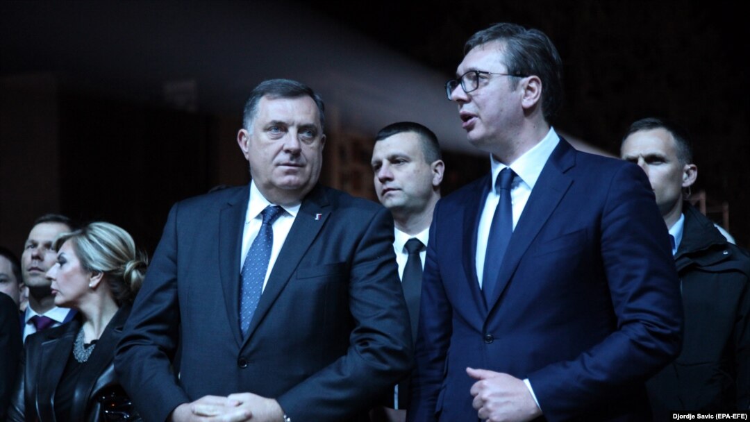 Milorad Dodik, član Predsjedništva BiH i Aleksandar Vučić, predsjednik Srbije