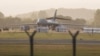 B‑1B Lancer bomber is parked at the RAF Fairford airbase amid the US–Israeli conflict with Iran.