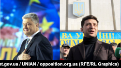 Потенційними учасниками теледебатів можуть стати Петро Порошенко і Володимир Зеленський (фотоколаж)