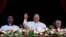 Pope Francis waves from a balcony on St. Peter's Square on April 9. 