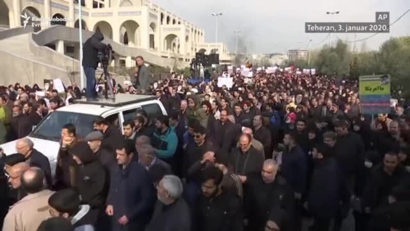 Protesti u Teheranu nakon ubistva Soleimanija