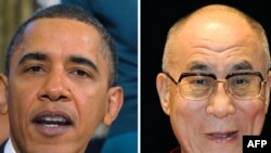 U.S. President Barack Obama (left) and the Dalai Lama (file photos)