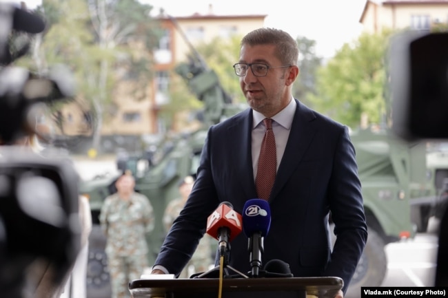 Kryeministri i Maqedonisë së Veriut, Hristijan Mickoski.