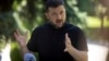 Președintele ucrainean Volodimir Zelenski se întâlnește cu jurnaliștii la Kiev pe 29 august.