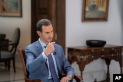 Башар Асад дает интервью журналистам. Дамаск, 9 августа 2023 года