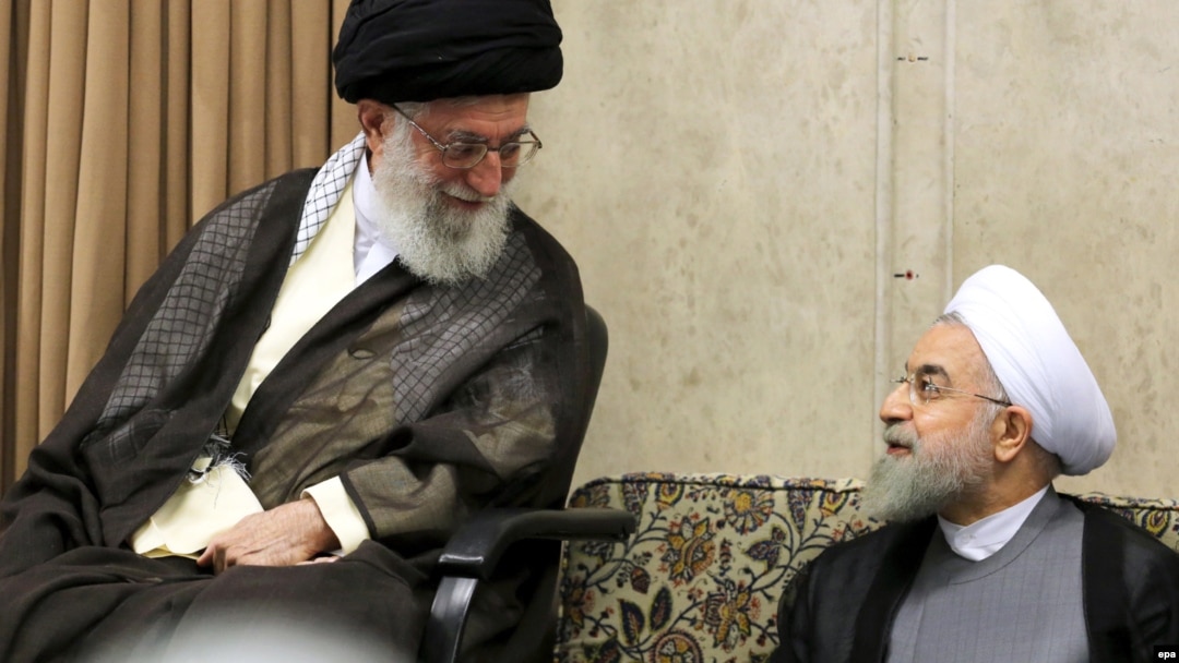 Iranian Supreme Leader Ayatollah Ali Khamenei (left) appears to have revived an intelligence unit around the same time Hassan Rohani (right) became president in the summer of 2013. 
