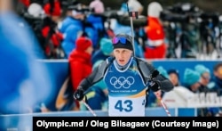Pavel Magazeev, în timpul cursei de 20 km individual, când s-a clasat pe locul 45 din 89 de competitori, Anterselva, Italia, 10 februarie.