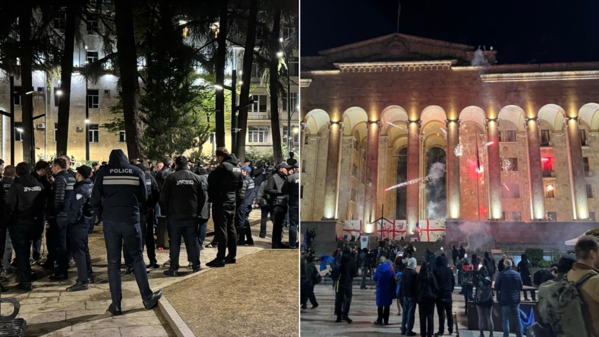 პიროტექნიკის გამოყენების შემდეგ, პოლიცია დემონსტრანტებს „შესაბამისი რეაგირებით“ ემუქრება